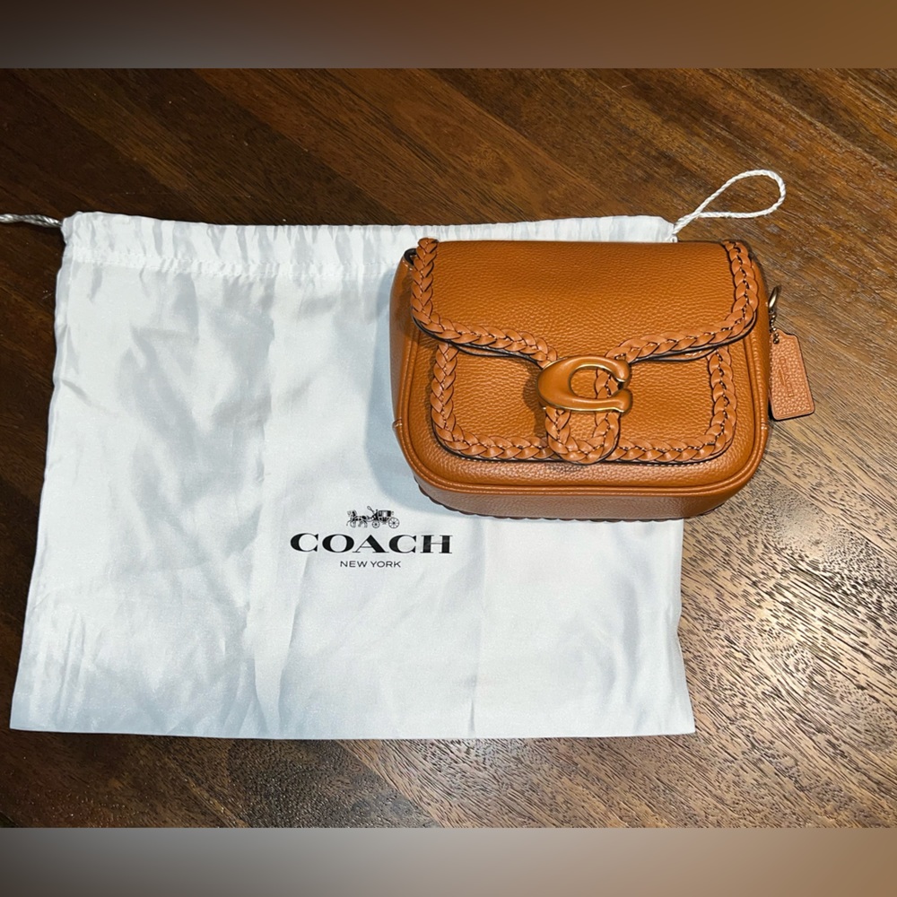 Preowned Coach Tabby Leather 19 Braided Saddle Bag